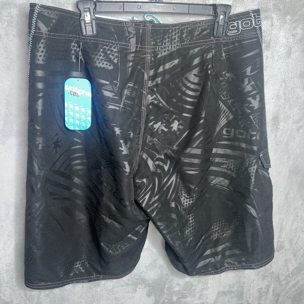 NWT  GOTCHA MENS SWIM / BOARD SHORTS -  shadow aop black y2k - SIZE 36